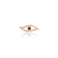 SINGLE EVIL EYE SAPPHIRE STUD EARRING