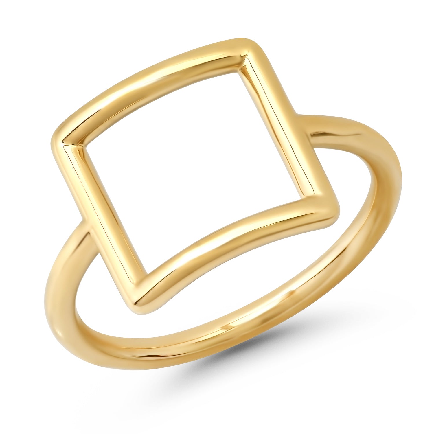 SQUARE 18K GOLD RING