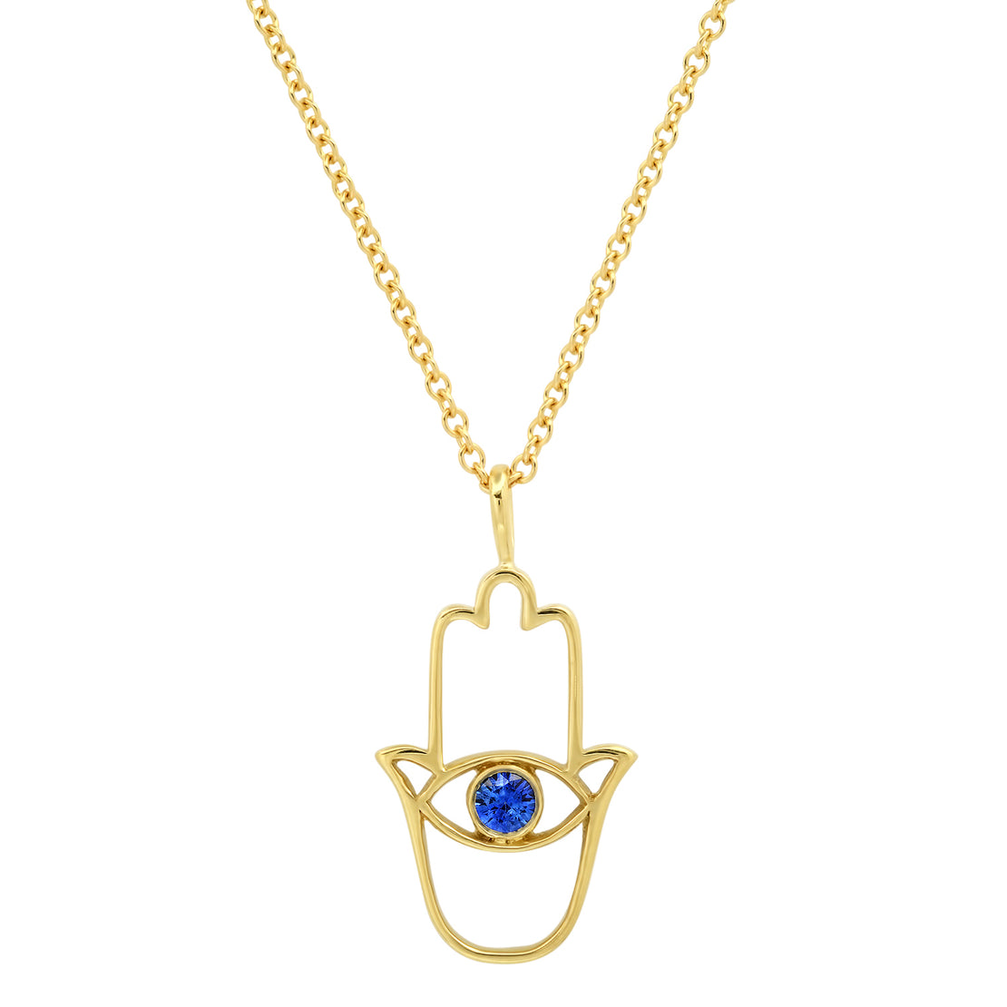 HAMSA SAPPHIRE NECKLACE