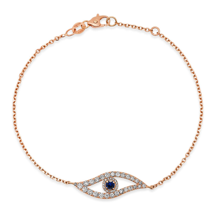 EVIL EYE BLUE SAPPHIRE BRACELET