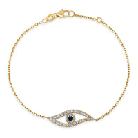 EVIL EYE BLUE SAPPHIRE BRACELET