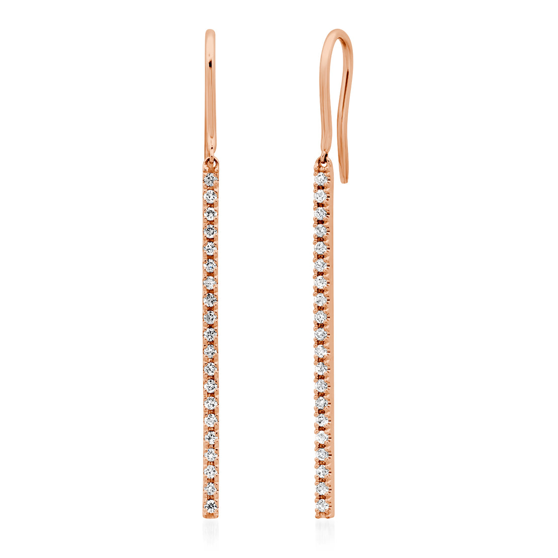 DIAMOND BAR EARRINGS