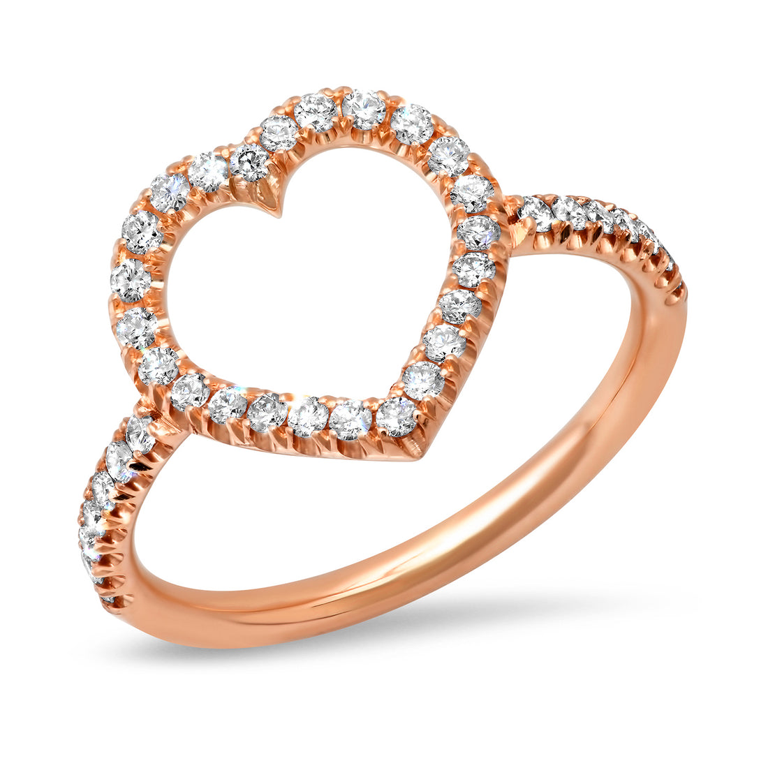 GEO DIAMOND HEART RING