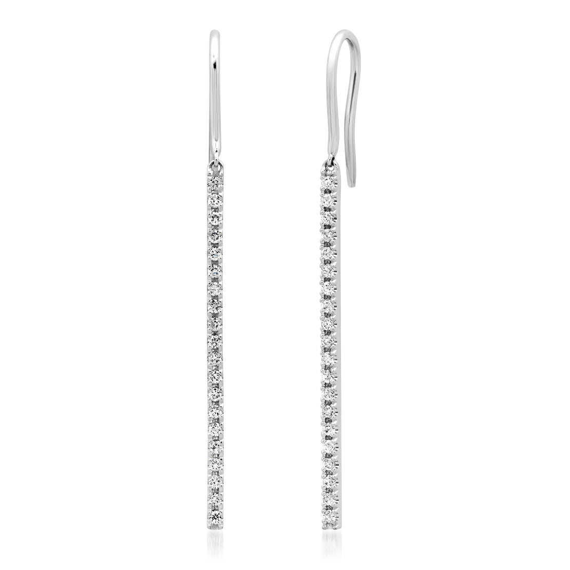 DIAMOND BAR EARRINGS