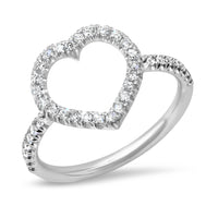 GEO DIAMOND HEART RING