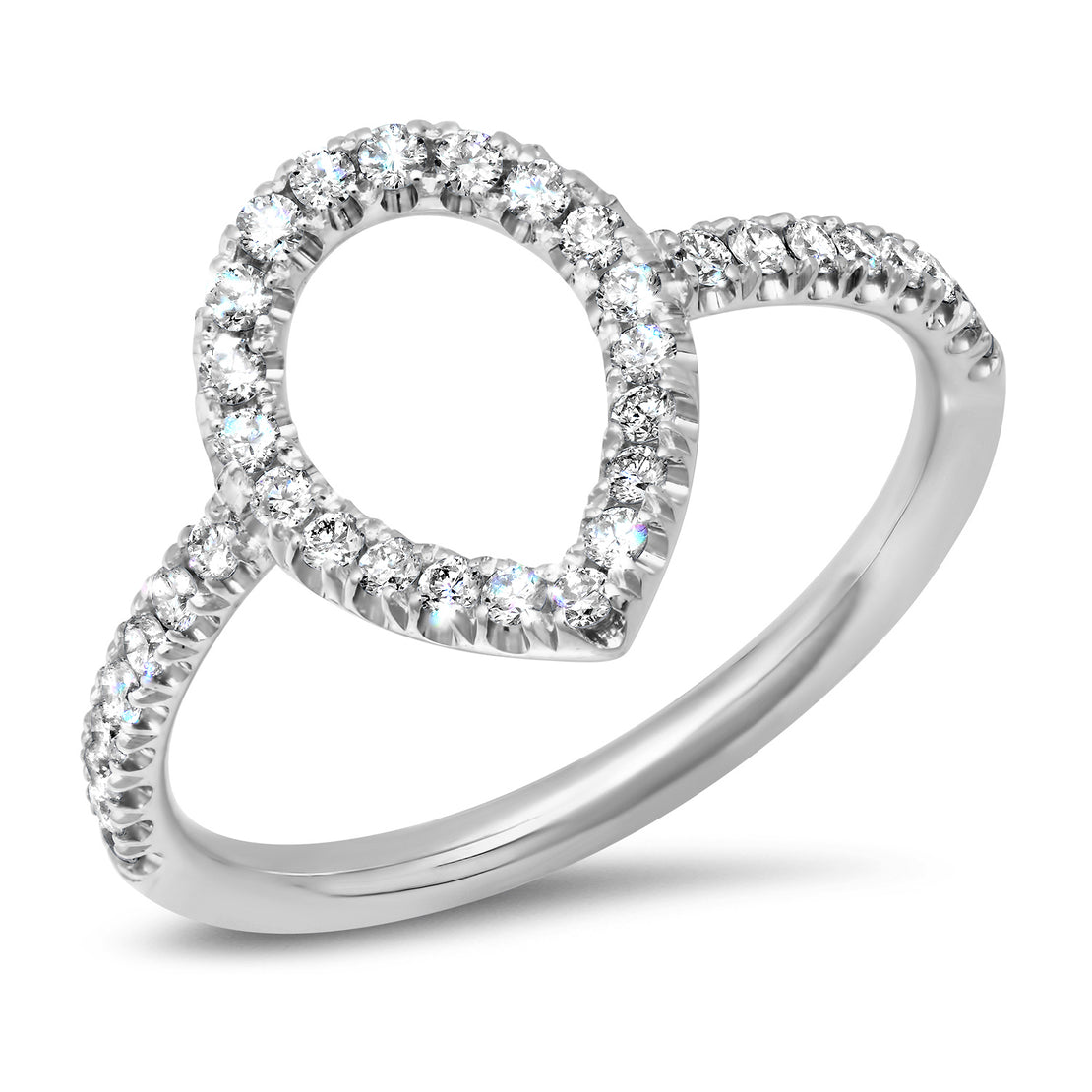 GEO DIAMOND PEAR RING