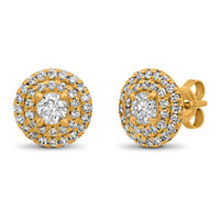 CLASSICS DOUBLE HALO DIAMOND STUD EARRINGS